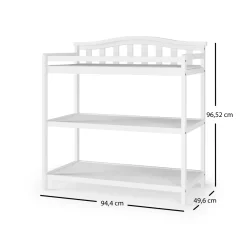 Arch Top Baby Changing Table, Matte White