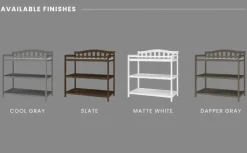 Arch Top Baby Changing Table, Matte White
