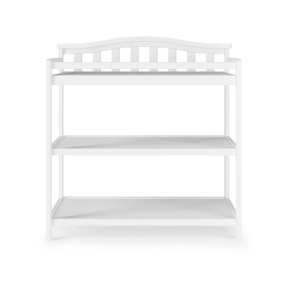 Arch Top Baby Changing Table, Matte White