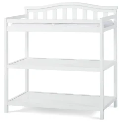 Arch Top Baby Changing Table, Matte White