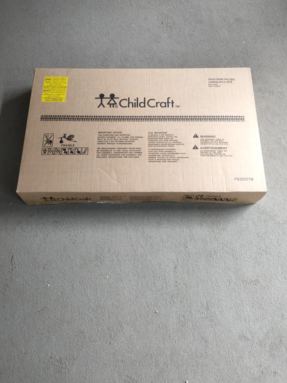 Arch Top Baby Changing Table, Matte White