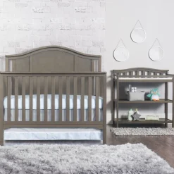 Arch Top Baby Changing Table, Dapper Gray