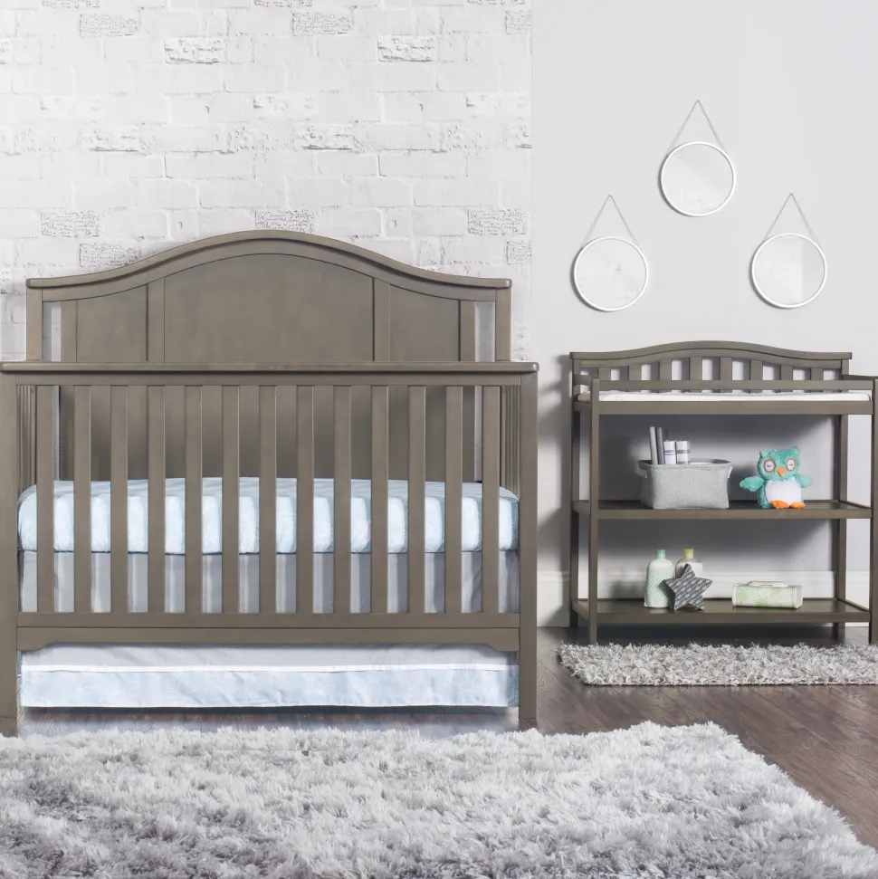 Arch Top Baby Changing Table, Dapper Gray