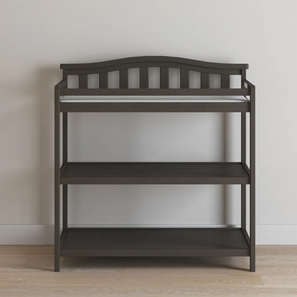 Arch Top Baby Changing Table, Dapper Gray