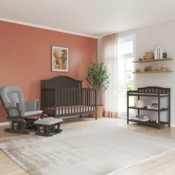 Arch Top Baby Changing Table, Dapper Gray