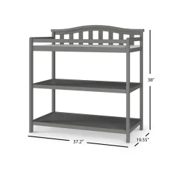 Arch Top Baby Changing Table, Cool Gray