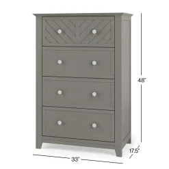 Atwood 4-Drawer Chest, Lunar Gray