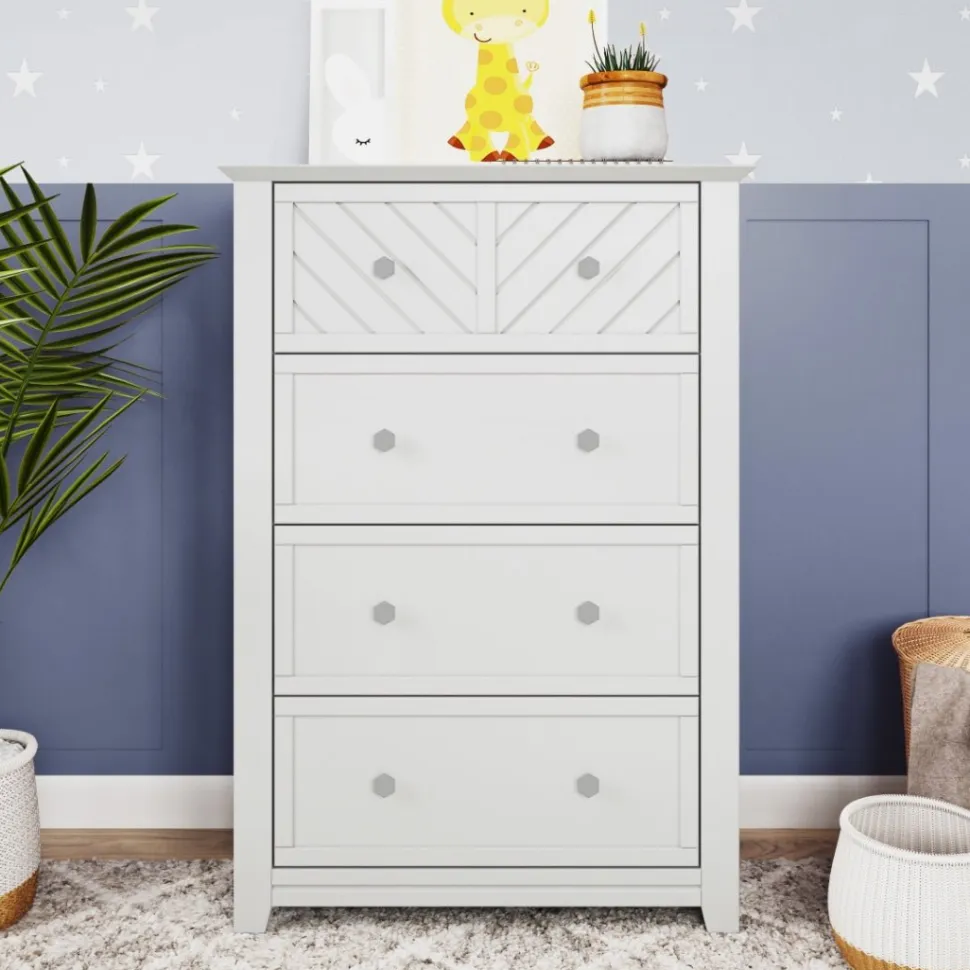 Atwood 4-Drawer Chest, Matte White