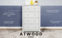 Atwood 4-Drawer Chest, Matte White