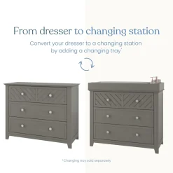 Atwood 3-Drawer Dresser, Lunar Gray