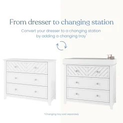 Atwood 3-Drawer Dresser, Matte White