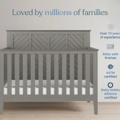Atwood 4-in-1 Convertible Crib, Lunar Gray