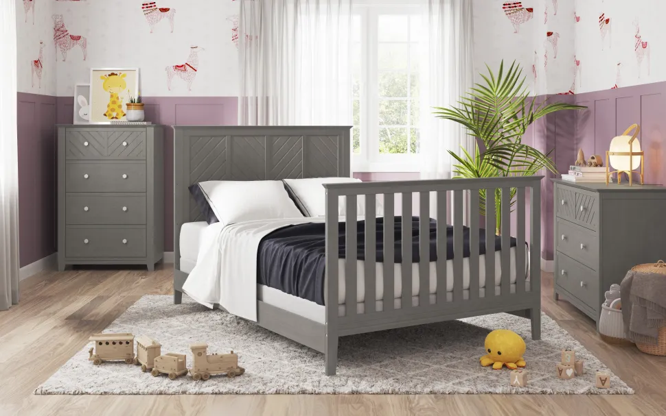 Atwood 4-in-1 Convertible Crib, Lunar Gray
