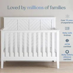 Atwood 4-in-1 Convertible Crib, Matte White