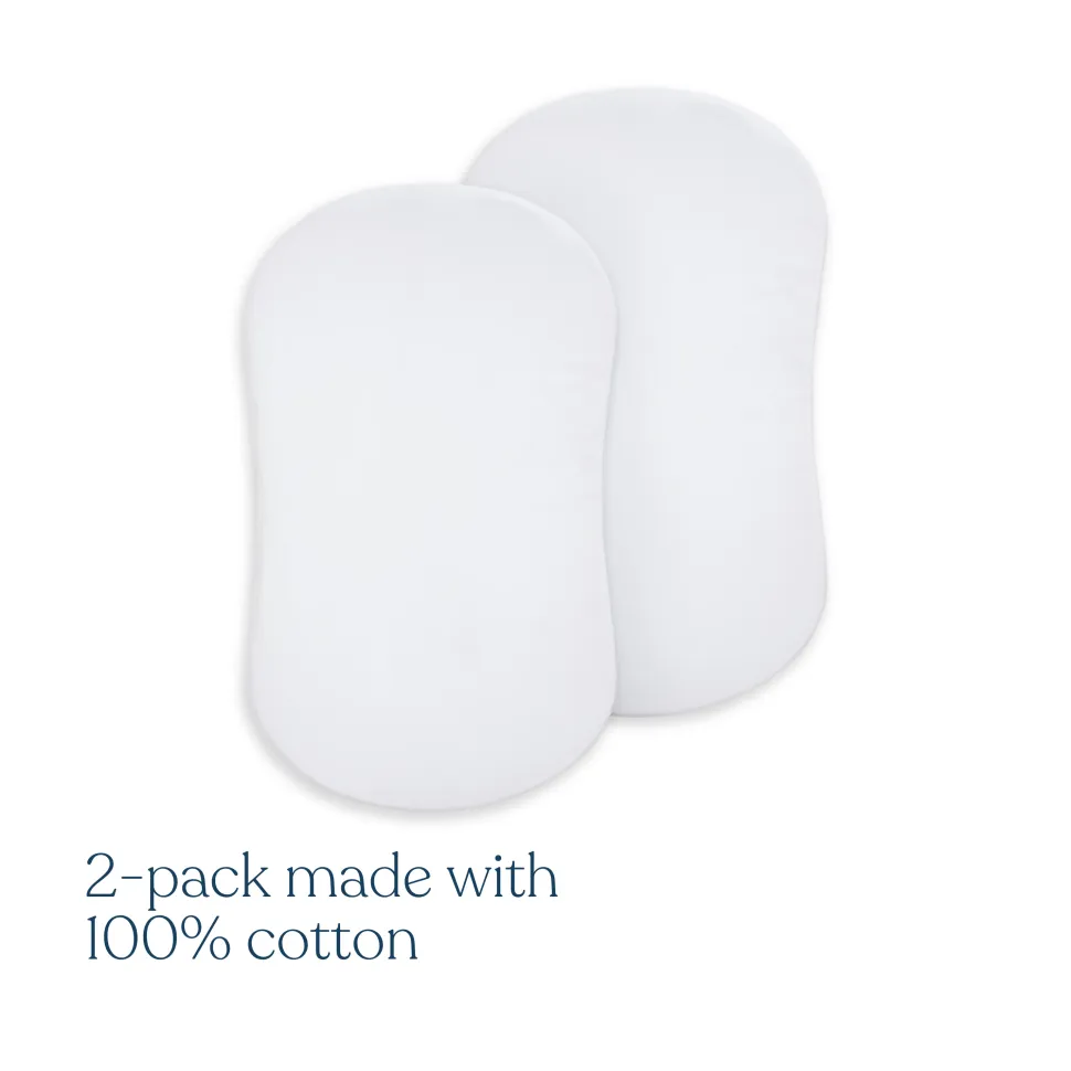 BassiNest® Fitted Sheet 100% Organic Cotton 2-Pack
