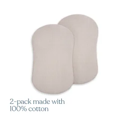 BassiNest® Fitted Sheet 100% Organic Cotton 2-Pack