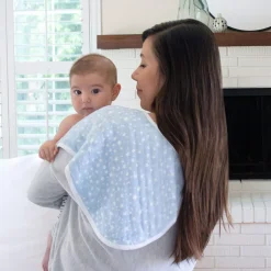 boutique 100% cotton muslin burpy bibs 2 pack