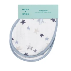 boutique 100% cotton muslin burpy bibs 2 pack