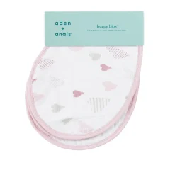 boutique 100% cotton muslin burpy bibs 2 pack