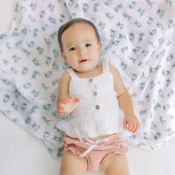 boutique 100% cotton muslin swaddle blanket