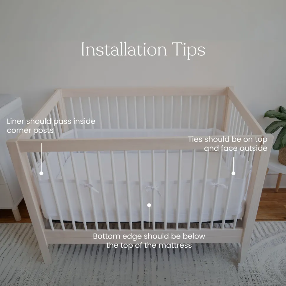 Breathable Mesh Crib Liner for Full Sized Crib