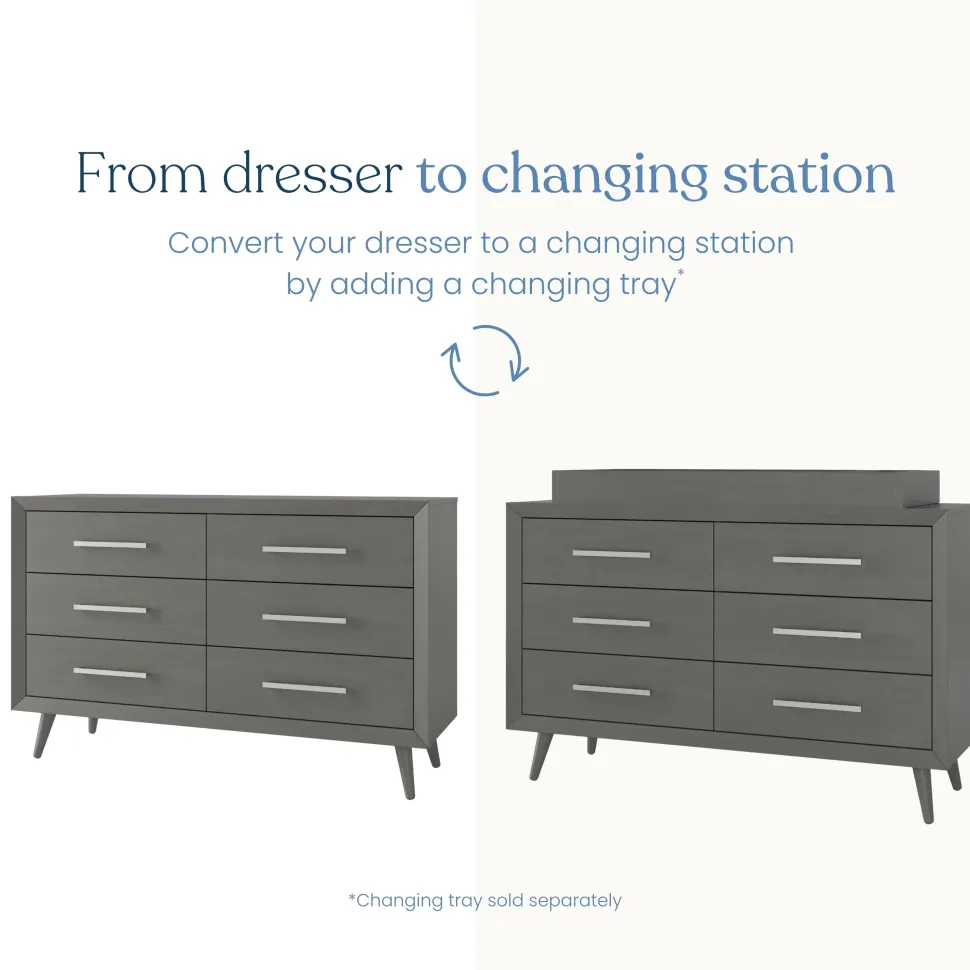 Cranbrook Double Dresser, Lunar Gray