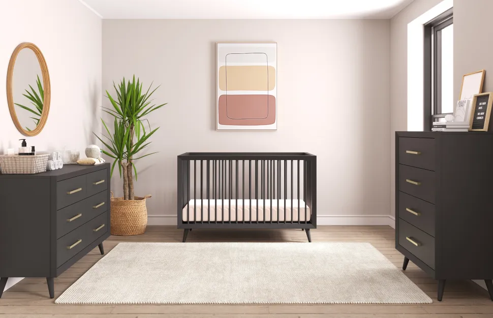 Cranbrook 4-in-1 Convertible Crib, Ebony