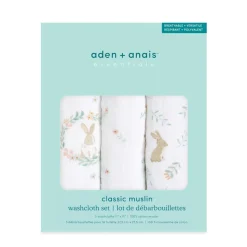 essential cotton muslin washcloths 3 pack