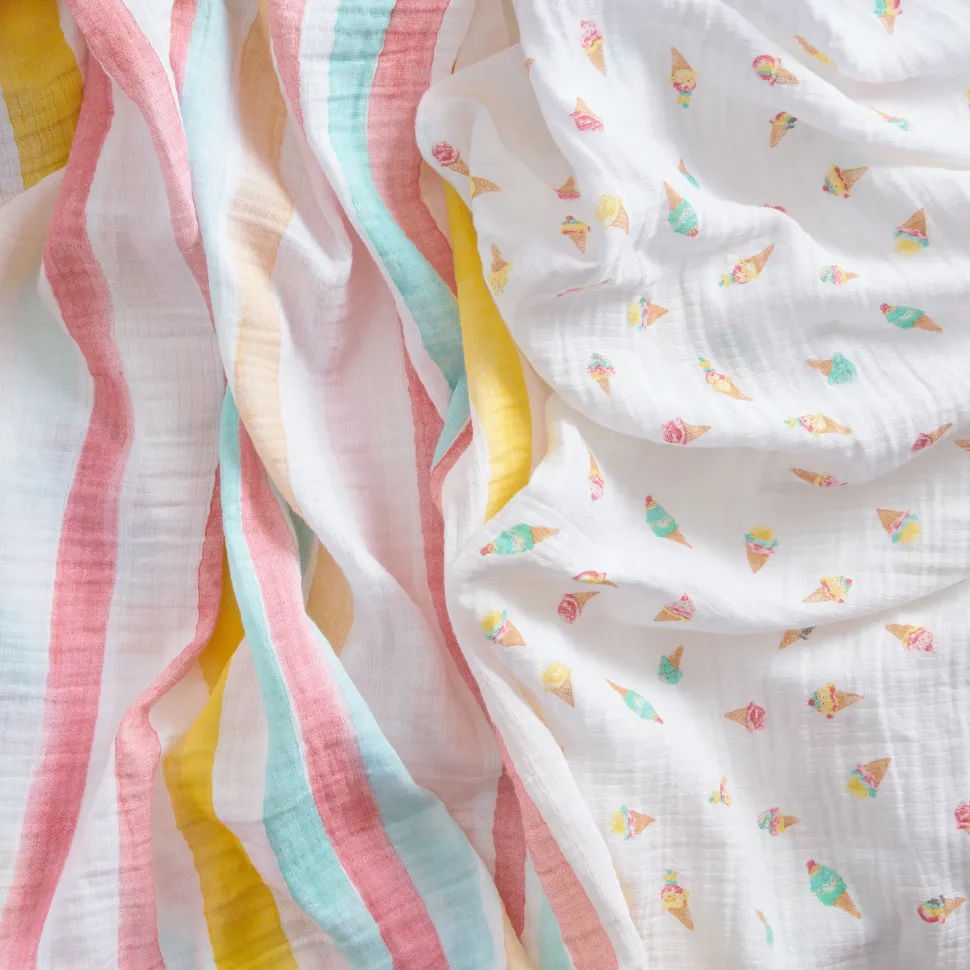 essentials cotton muslin swaddle blanket 2 pack