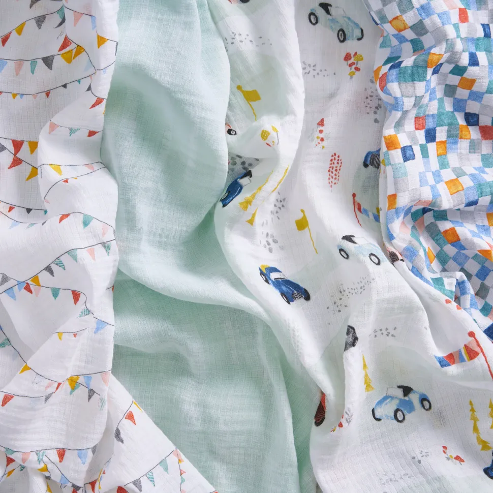 essentials cotton muslin swaddle blanket 4 pack