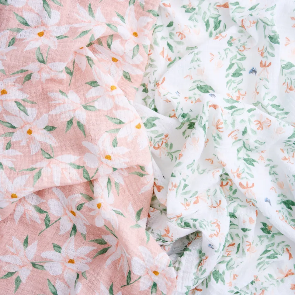 essentials cotton muslin swaddle blanket 2 pack