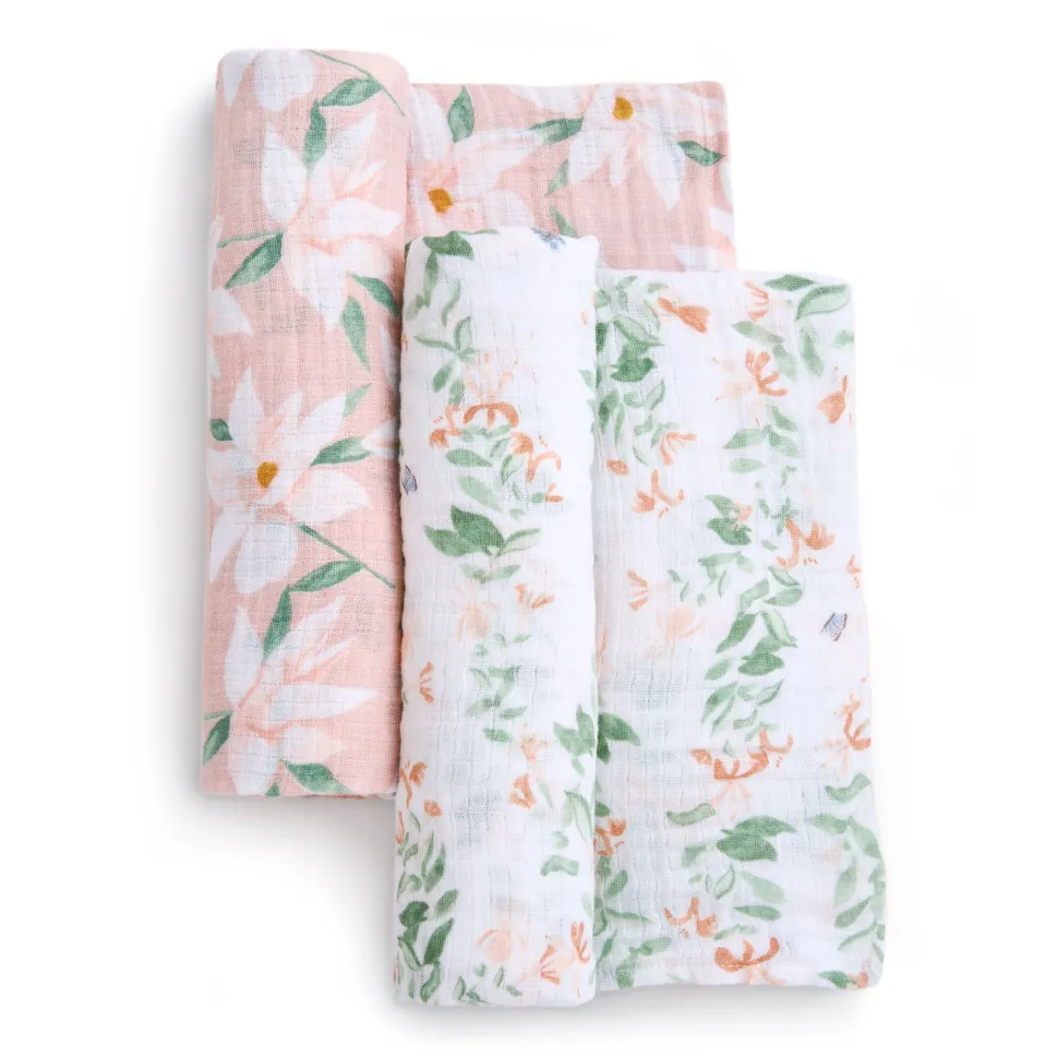 essentials cotton muslin swaddle blanket 2 pack