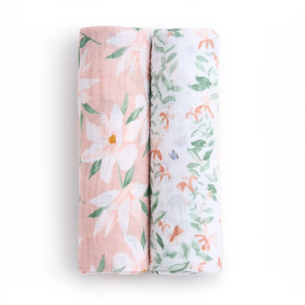 essentials cotton muslin swaddle blanket 2 pack