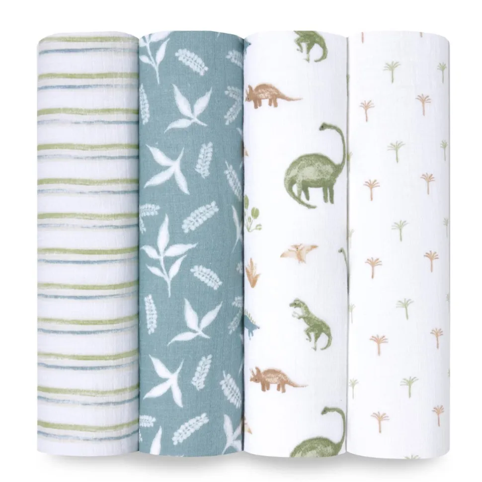 essentials cotton muslin swaddle blanket 4 pack