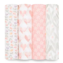 essentials cotton muslin swaddle blanket 4 pack