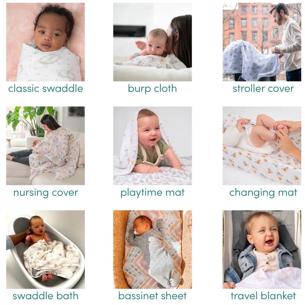 essentials cotton muslin swaddle blanket 2 pack