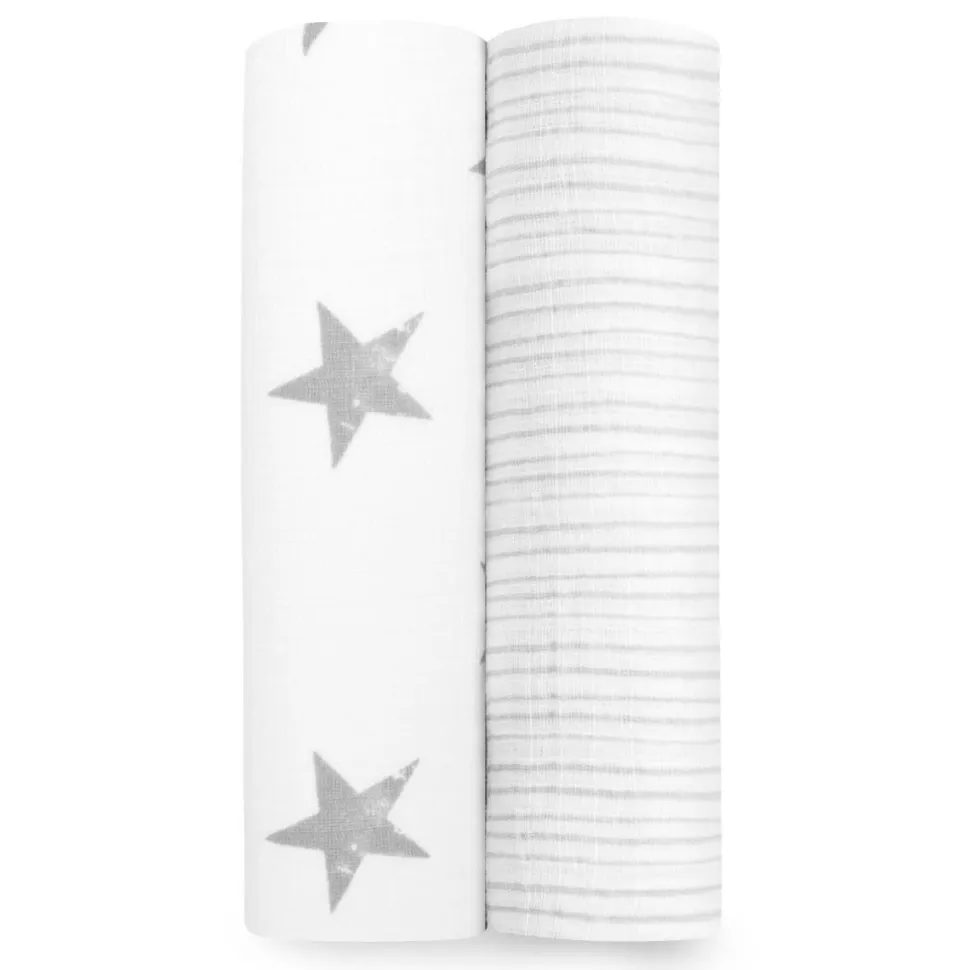 essentials cotton muslin swaddle blanket 2 pack