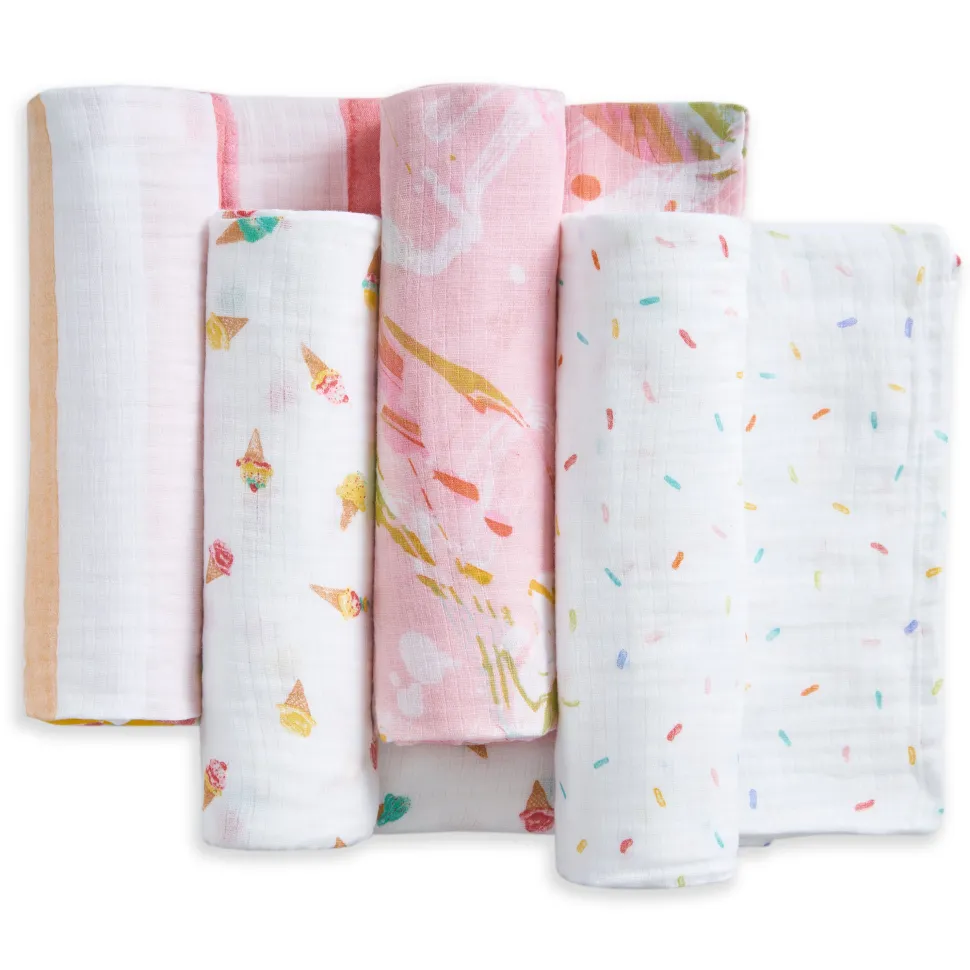 essentials cotton muslin swaddle blanket 4 pack