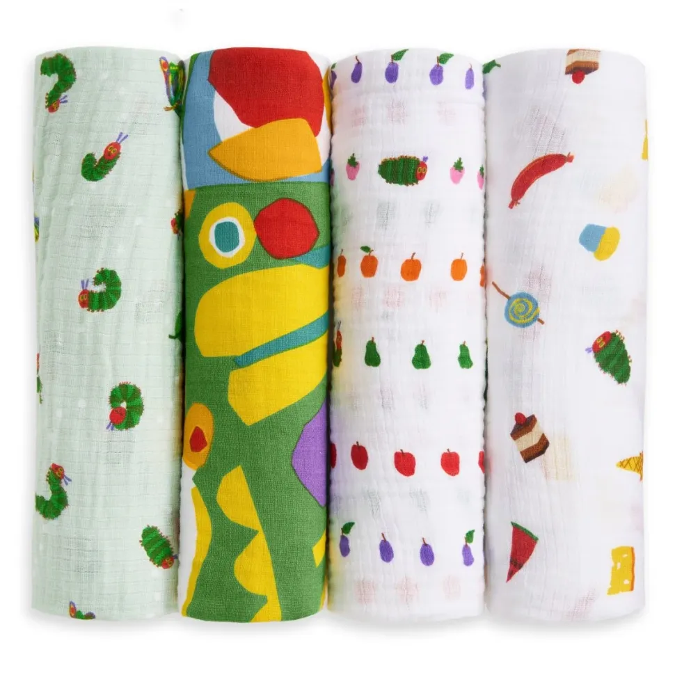essentials cotton muslin swaddle blanket 4 pack