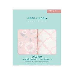 essentials silky soft swaddle blanket 2 pack