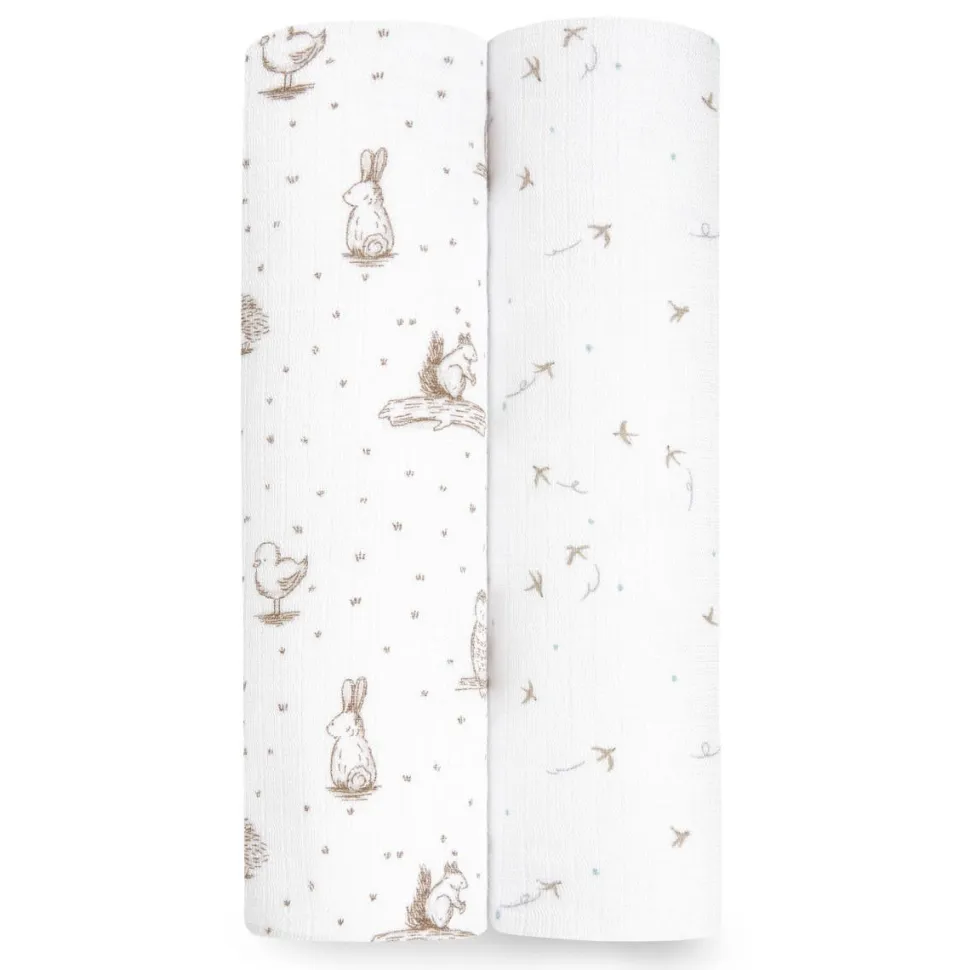 essentials silky soft swaddle blanket 2 pack