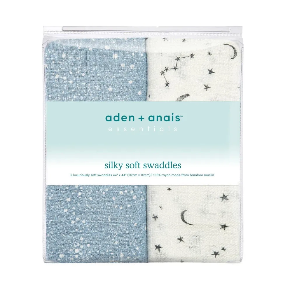 essentials silky soft swaddle blanket 2 pack