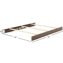 F06401 Full-Size Bed Rails, Cocoa Bean