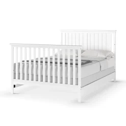 F06401 Full-Size Bed Rails, Matte White