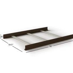 F06454 Full-Size Bed Rails, Slate