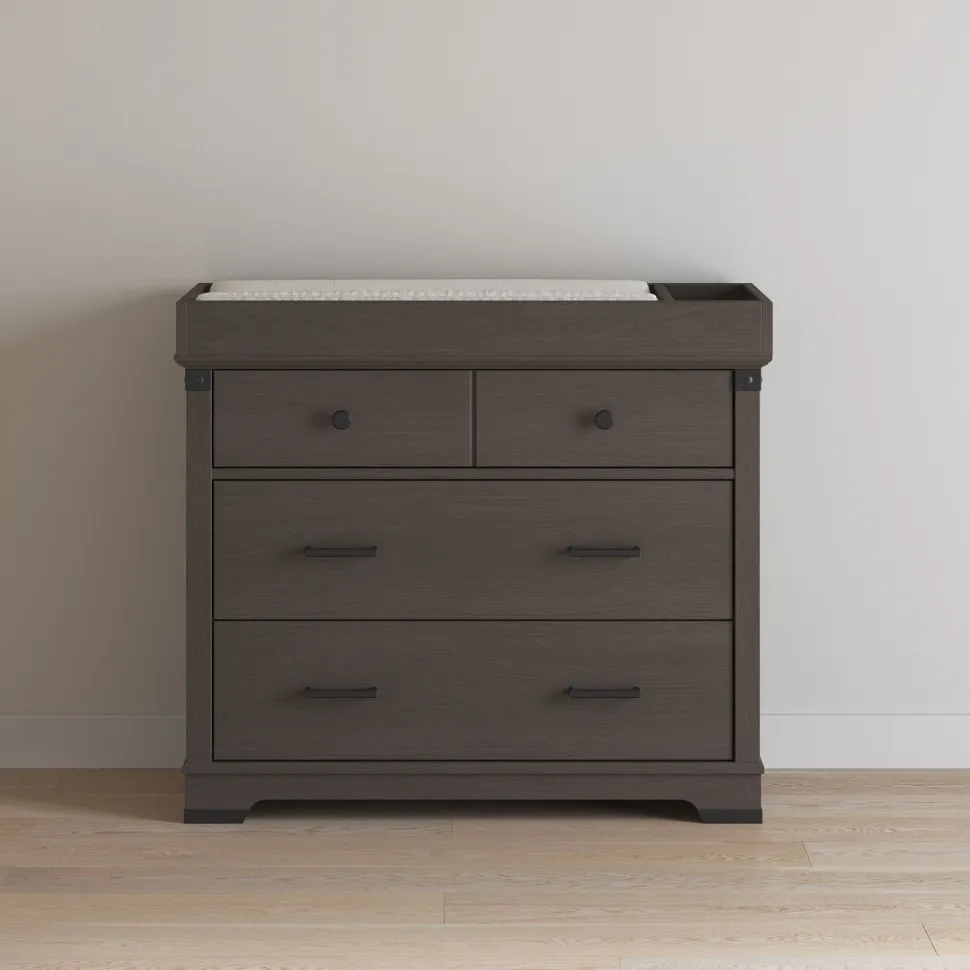 F01792 Universal Changing Table Topper, Dapper Gray