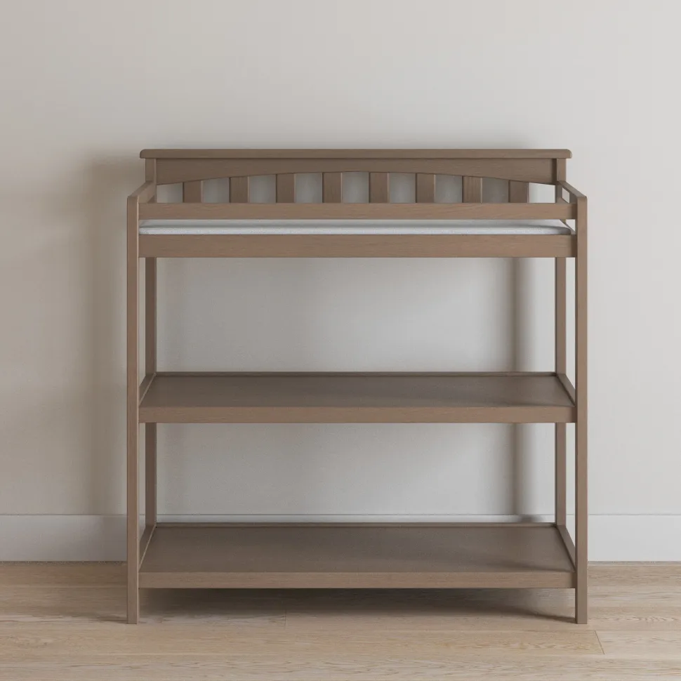 Flat Top Baby Changing Table, Dusty Heather