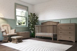 Hampton Arch Top 4-in-1 Convertible Crib, Dusty Heather