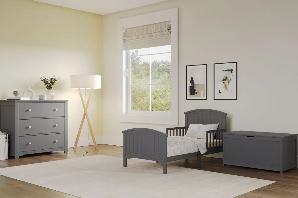 Harmony 33" Kids Toy Box, Cool Gray