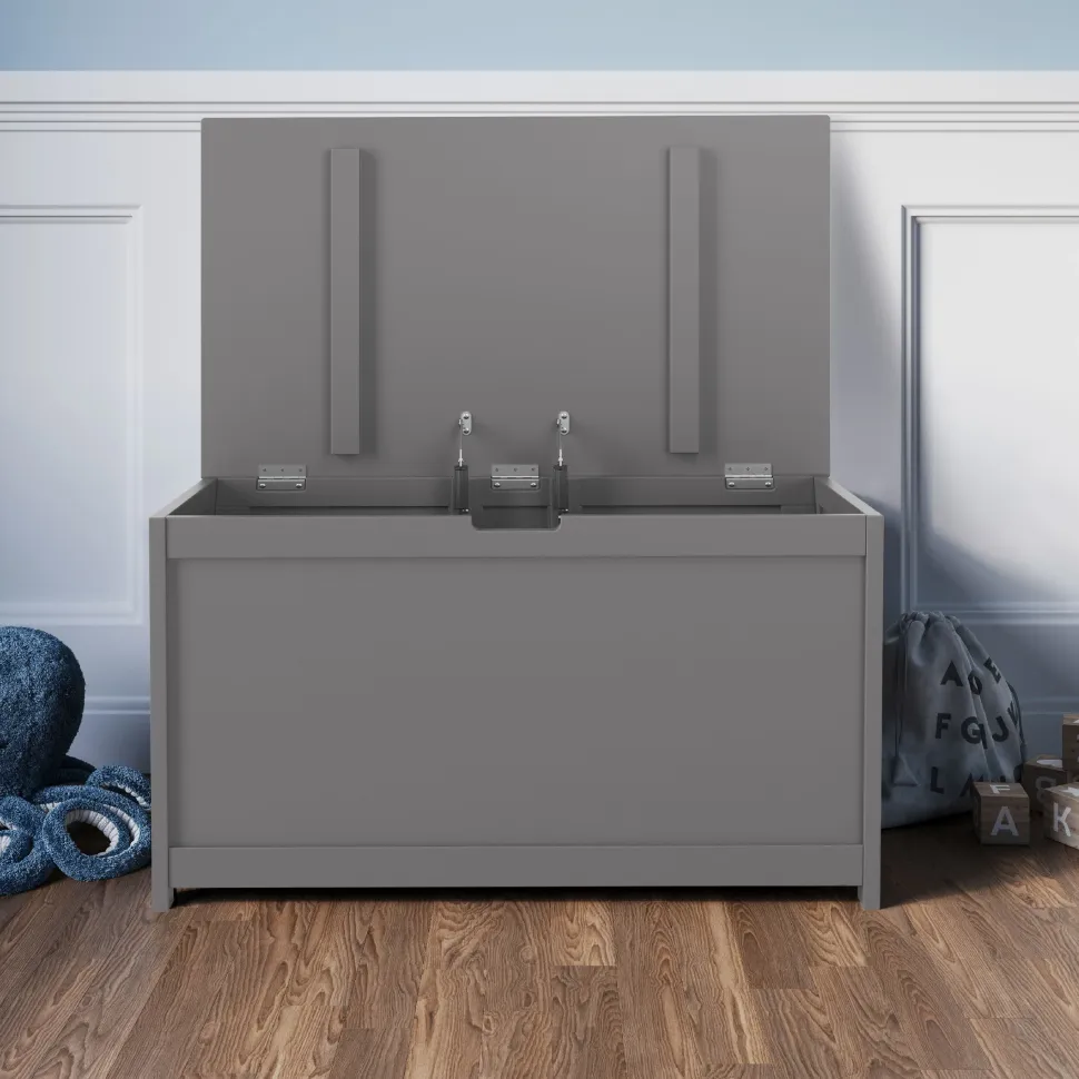 Harmony 33" Kids Toy Box, Cool Gray